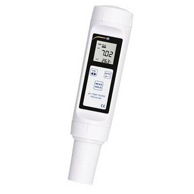 Bílý přenosný digitální pH metr/tester s LCD displejem zobrazujícím pH 7,02 a teplotu 26,3 °C.