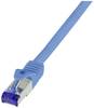 LogiLink C6A026S RJ45 USB kabel CAT 6A S/FTP 0.50 m modrá 1 ks