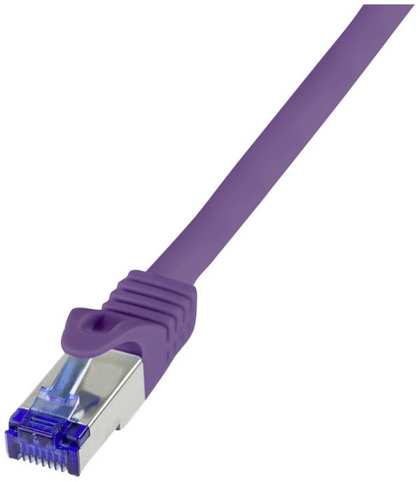 LogiLink C6A109S RJ45 USB kabel CAT 6A S/FTP 15.00 m fialová 1 ks