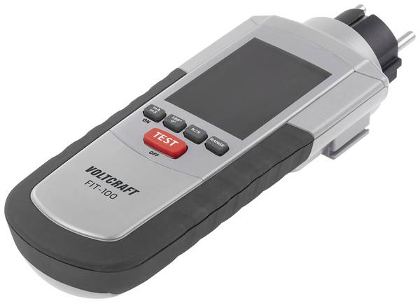 VOLTCRAFT FIT-100 instalační tester, VC-12321015, DE provedení s SCHUKO zástrčkou (fáze vpravo), správná funkce jen při otočení