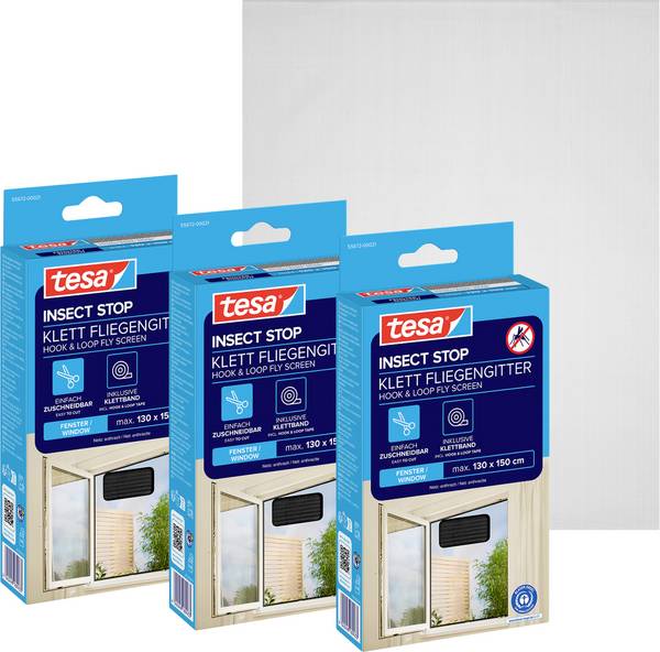 tesa STANDARD 55672-00500-07 síť proti hmyzu   (š x v) 1300 mm x 1500 mm antracitová 3 ks