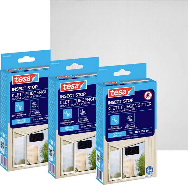 tesa STANDARD 55671-00500-03 síť proti hmyzu   (š x v) 1100 mm x 1300 mm antracitová 3 ks