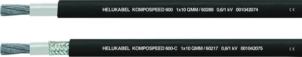 HELU 60288 kabel pro energetické řetězy KOMPOSPEED 600 1 x 6 mm² černá 100 m