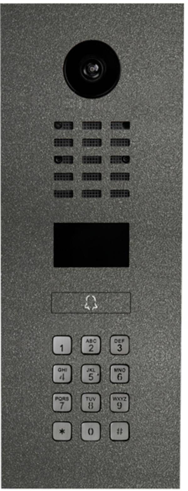 DoorBird D2101KV LAN domovní IP/video telefon venkovní jednotka, Nerezová ocel V2A, Barva DB703 - břidlicově šedá (hedvábně matná), 423870031