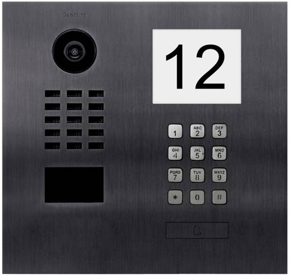DoorBird D2101IKH LAN domovní IP/video telefon venkovní jednotka, Nerezová ocel V2A (s práškovým nástřikem), Titanový vzhled, 423869905