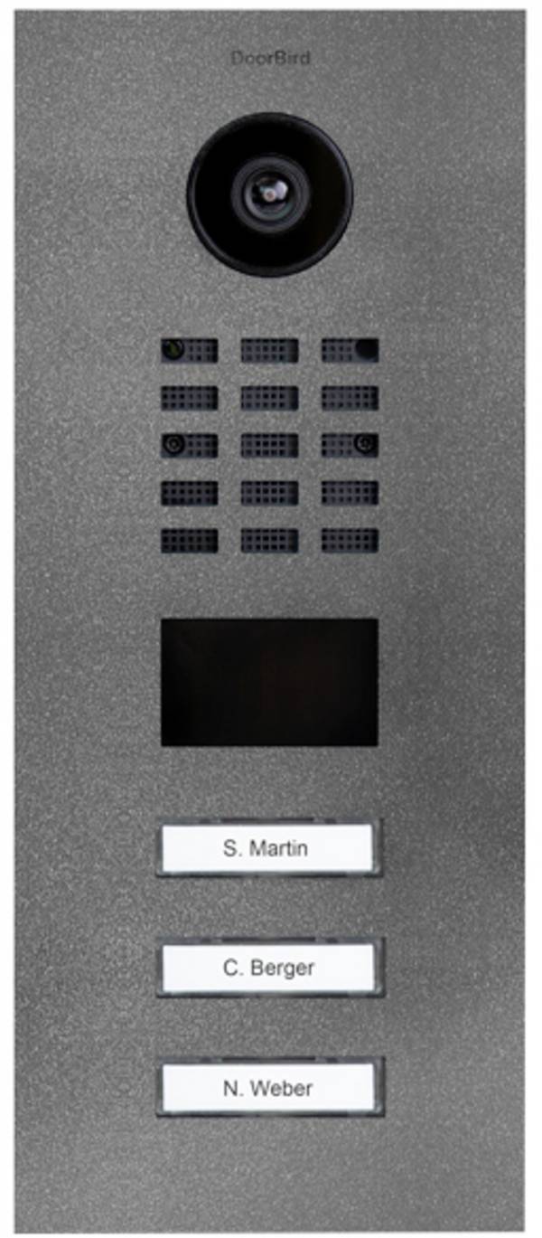 DoorBird D2103V domovní IP/video telefon LAN venkovní jednotka  nerezová ocel, Železná slída (hedvábný mat)