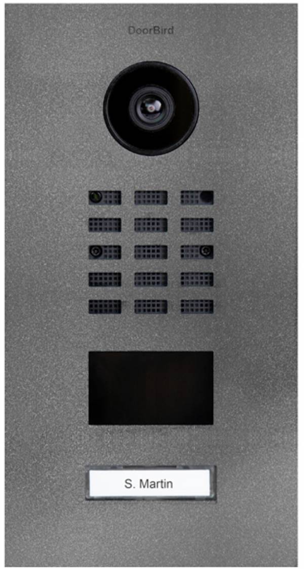 DoorBird D2101V LAN domovní IP/video telefon venkovní jednotka, nerezová ocel, Železná slída (hedvábný mat), 423870093