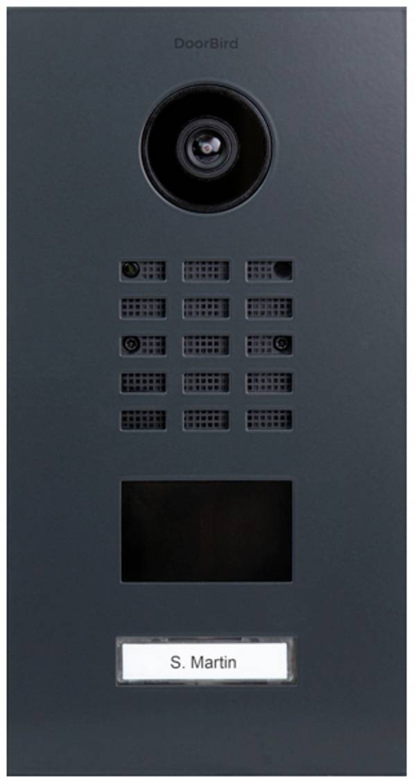 DoorBird D2101V LAN domovní IP/video telefon venkovní jednotka, nerezová ocel, RAL 7016 (hedvábný mat), 423870109