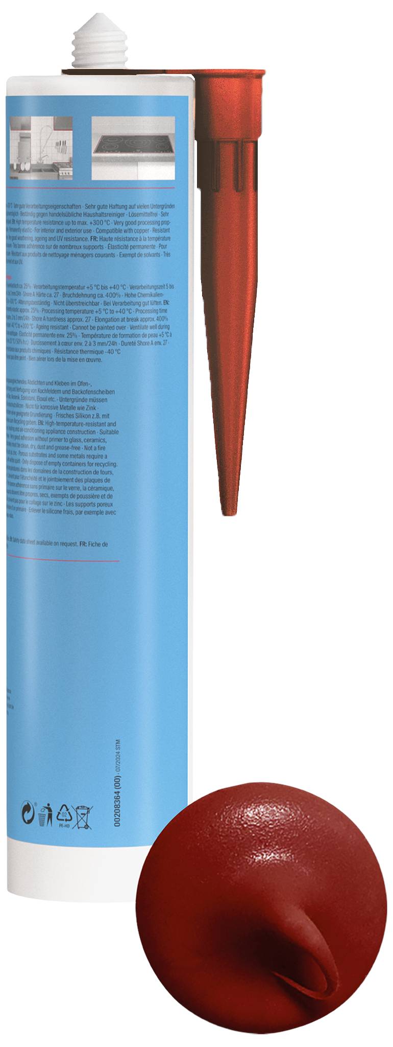 Fischer DHS RB speciální silikon  Barva červenohnědá 053125 310 ml-3