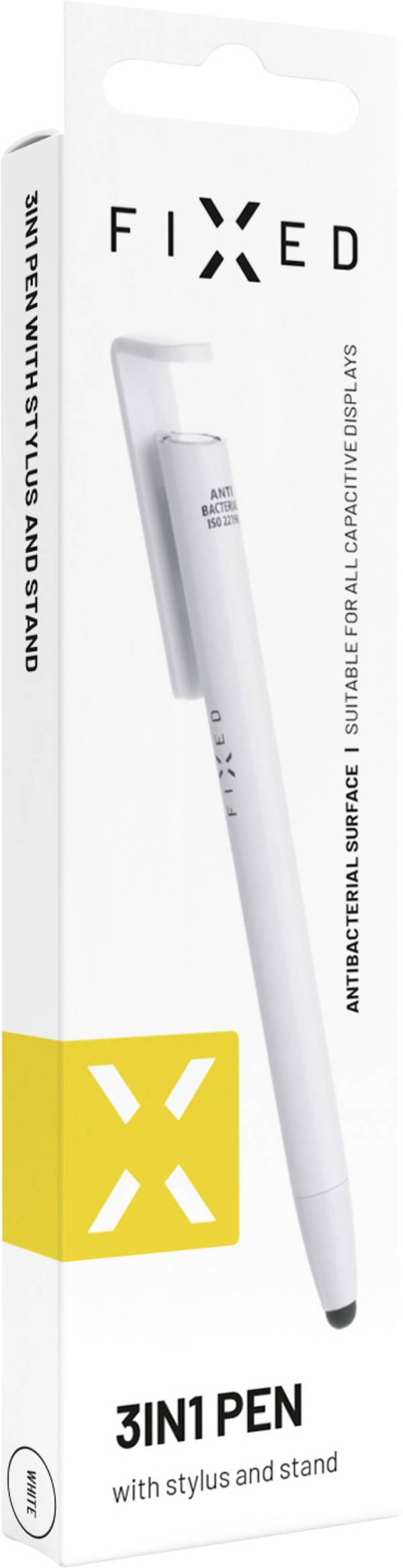 FIXED FIXPEN-WH dotykové pero  s kuličkovým perem bílá