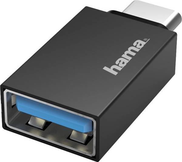 Hama USB-C® adaptér [1x USB-C® zástrčka - 1x USB-A zásuvka]  0 mm s funkcí OTG