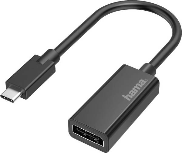 Hama USB 2.0 adaptér [1x zásuvka DisplayPort - 1x USB-C® zástrčka]   Slimline,