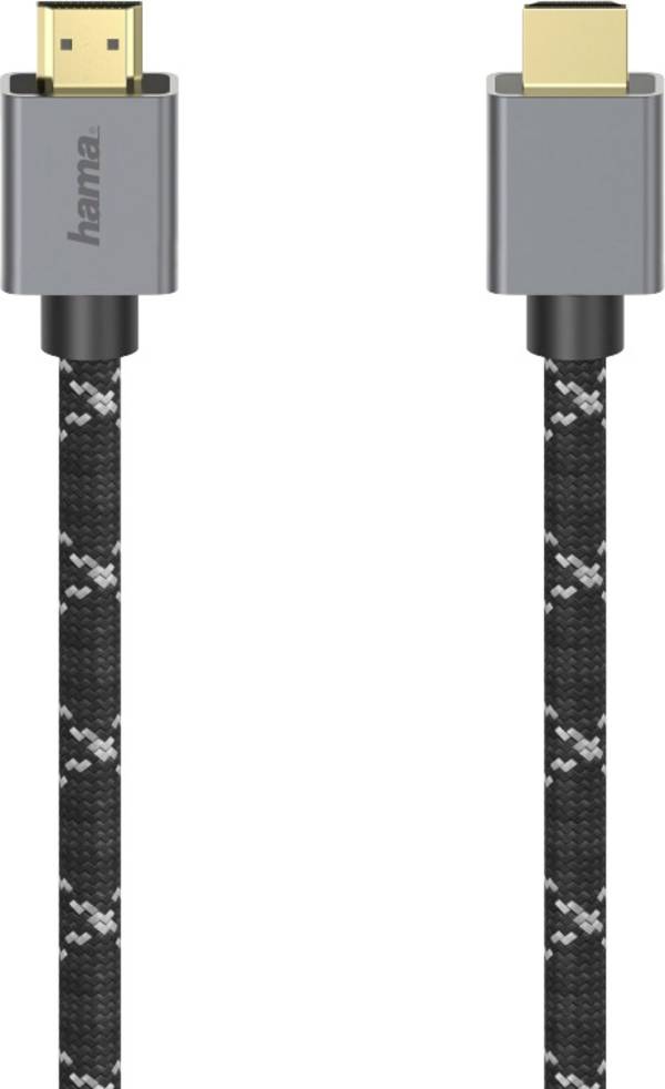 Hama HDMI kabel Zástrčka HDMI-A, Zástrčka HDMI-A 2.00 m šedá, černá 00200504 8K UHD HDMI kabel