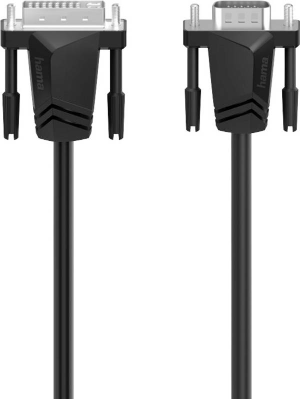 Hama DVI / VGA kabelový adaptér DVI-I 18+5 pólů Zástrčka, VGA pólové Zástrčka 1.50 m černá 00200714 Slimline, DVI kabel