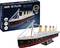 3D puzzle model lodi 'RMS Titanic' od Revell, vhodný pro osoby starší 10 let. Sada obsahuje LED osvětlení. Rozměry modelu: délka 87,9 cm. Obal zobrazuje hotový model.