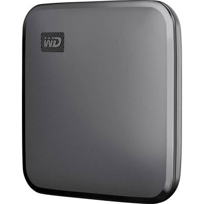 Černý, kompaktní externí pevný disk s logem značky vlevo nahoře, lesklý povrch, zaoblené hrany.