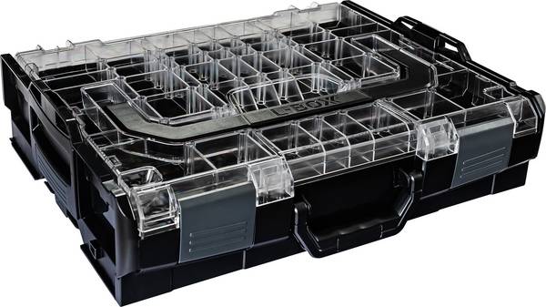 Sortimo L-BOXX 102, 6100000362 box na nářadí, ABS, černá, transparentní, (d x š x v) 445 x 358 x 118 mm