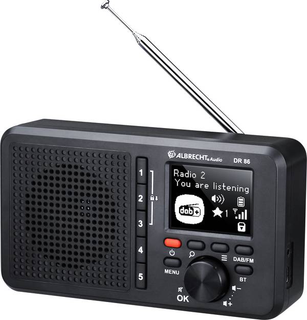 Albrecht DR 86 27861 stolní rádio, DAB+, FM, s akumulátorem, černá