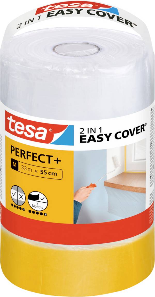 tesa Easy Cover Perfect+ 56593-00000-00 krycí fólie  žlutá, transparentní (d x š) 33 m x 550 mm 1 sada