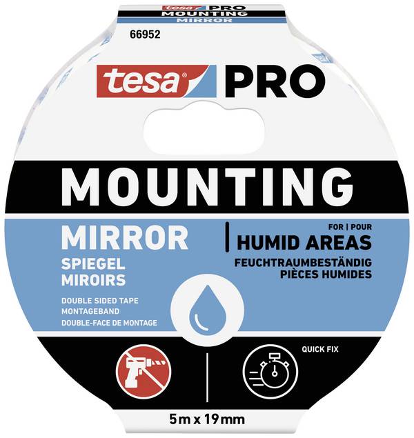 tesa Mounting PRO Spiegel 66952-00001-00 montážní páska  bílá (d x š) 5 m x 19 mm 1 ks