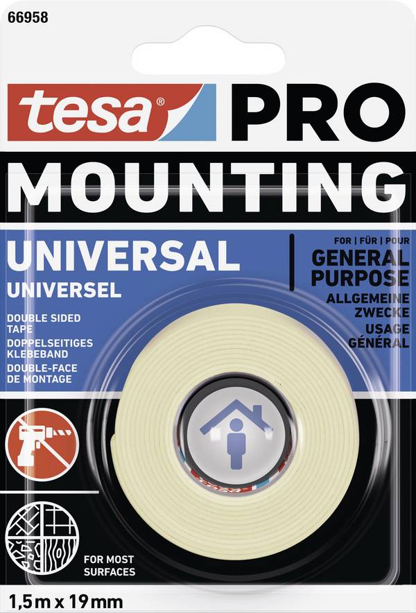 tesa Mounting PRO Universal 66958-00000-00 montážní páska  bílá (d x š) 1.5 m x 9 mm 1 ks