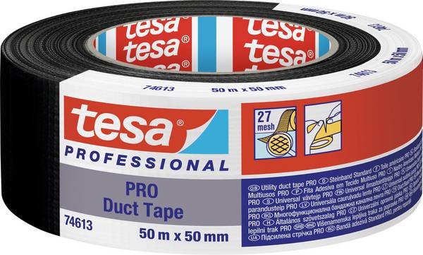 tesa Duct Tape PRO 74613-00002-00 instalatérská izolační páska  černá (d x š) 50 m x 50 mm 1 ks
