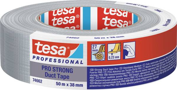 tesa Duct Tape Pro-Strong 66462-00004-00 instalatérská izolační páska  šedá (d x š) 50 m x 38 mm 1 ks