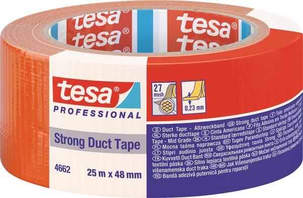 tesa Duct Tape STRONG 04662-00195-01 instalatérská izolační páska  oranžová (d x š) 25 m x 48 mm 1 ks