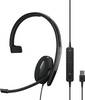 EPOS 1000913 Headset otevřená (On Ear) kabelová mono černá Potlačení hluku regulace hlasitosti, Vypnutí zvuku mikrofonu telefon