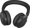 Jabra Evolve2 75 Headset otevřená (On Ear) Bluetooth®, kabelová stereo černá Potlačení hluku Indikátor nabití, Vypnutí zvuku mikrofonu telefon