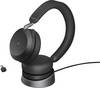 Jabra Evolve2 75 Headset otevřená (On Ear) kabelová černá Indikátor nabití, Vypnutí zvuku mikrofonu telefon
