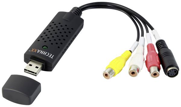 Technaxx TX-20 USB převodník videa z analogového do digitálního záznamu, Plug und Play, vč. software pro zpracování videa, 1604