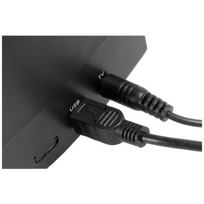 Dva kabely jsou zapojeny do zařízení: USB kabel a TV kabel. Zajišťují připojení k ostatním zařízením.