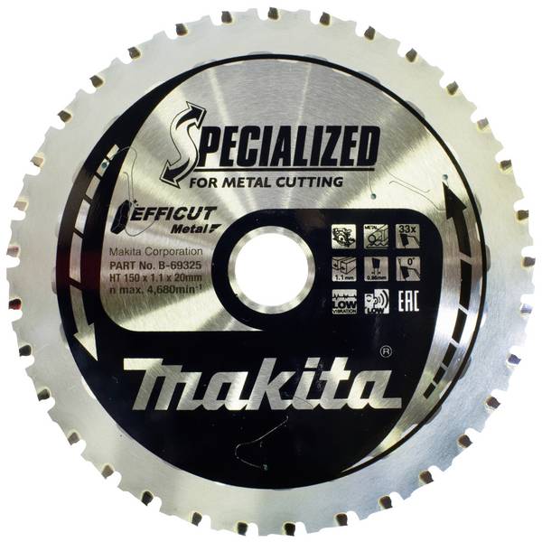 Makita B-69325 B-69325 pilový kotouč   150 x 20 x 1.1 mm Počet zubů (na palec): 33 1 ks