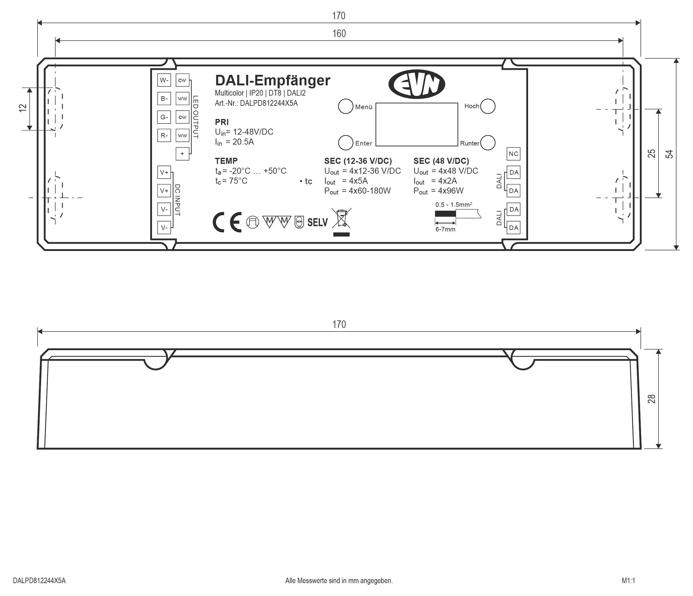 EVN DALPD812244X5A LED stmívač 168 mm 54 mm-2