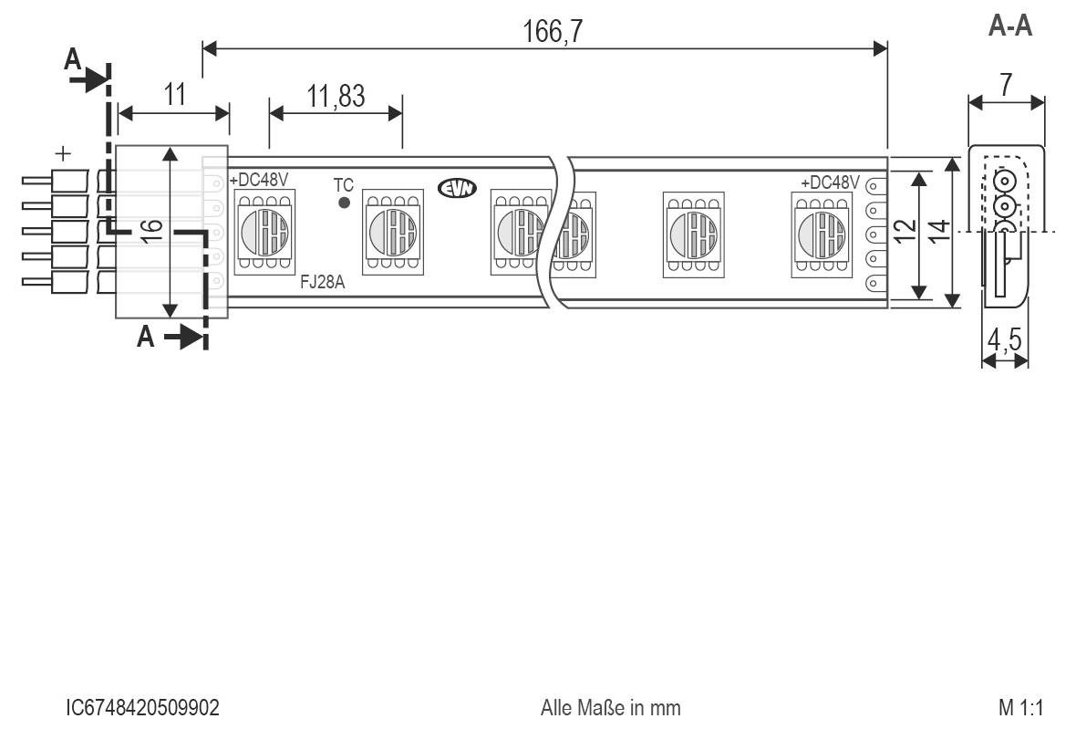 EVN IC6748420509902 LED pásek Energetická třída (EEK2021): F (A - G) volný konec 48 V 5 m RGBW 1 ks-2