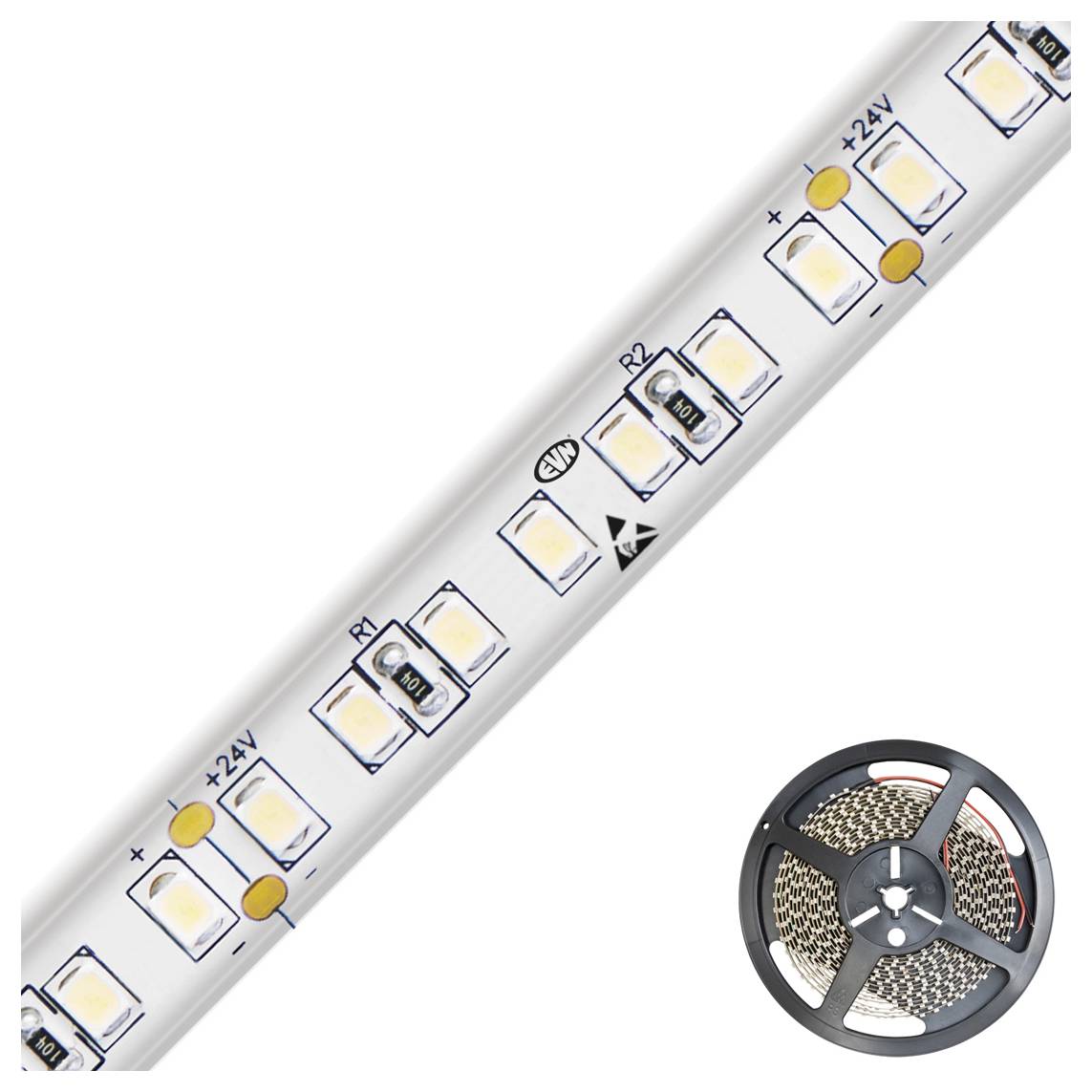 EVN IC6748652827 LED pásek Energetická třída (EEK2021): F (A - G) volný konec 48 V 5 m teplá bílá 1 ks-1