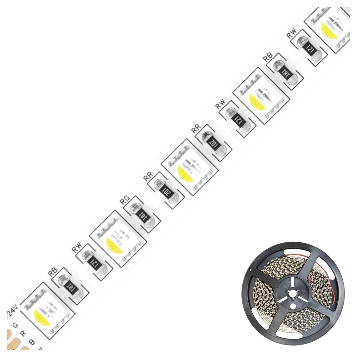 EVN SB2024150509902 SB2024150509902 LED pásek Energetická třída (EEK2021): F (A - G) volný konec 24 V 5 m RGBW 1 ks-1