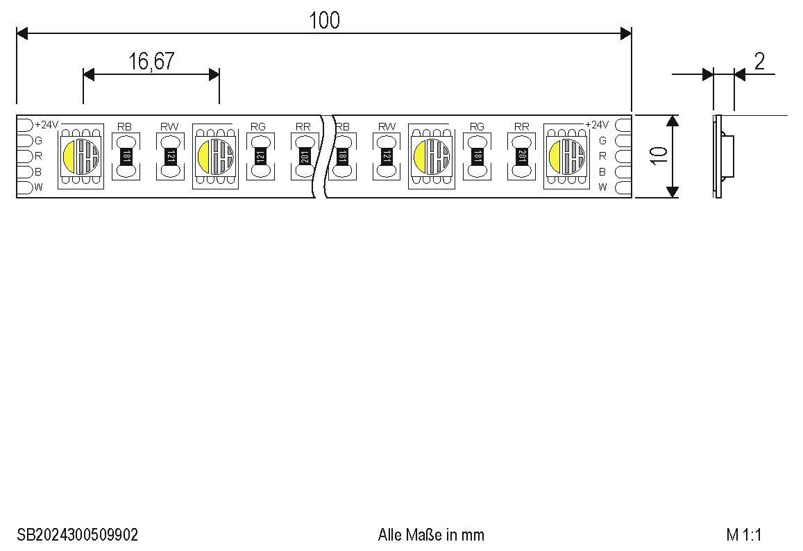EVN SB2024150509902 SB2024150509902 LED pásek Energetická třída (EEK2021): F (A - G) volný konec 24 V 5 m RGBW 1 ks-2