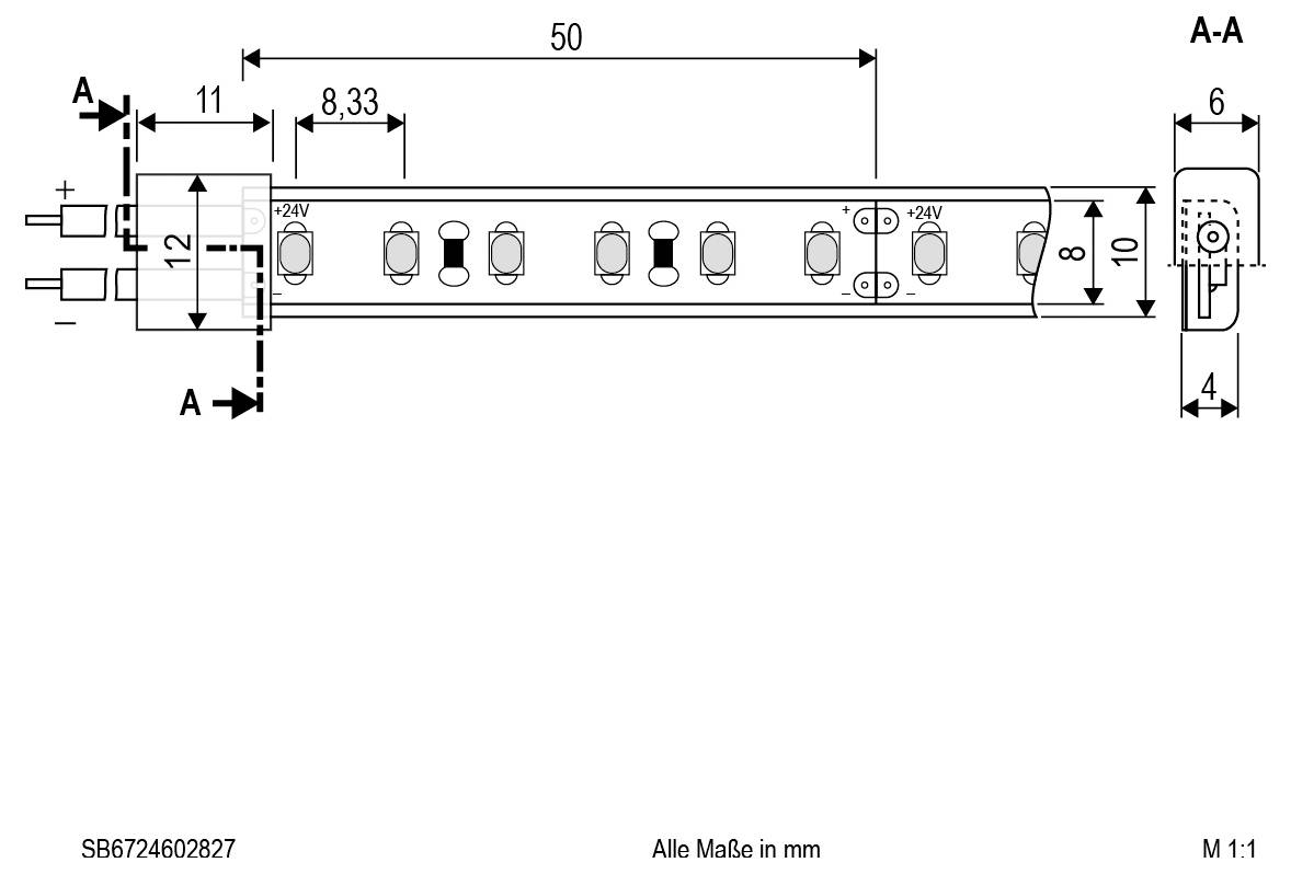 EVN SB6724602827 SB6724602827 LED pásek Energetická třída (EEK2021): G (A - G) volný konec 24 V 5 m teplá bílá 1 ks-2