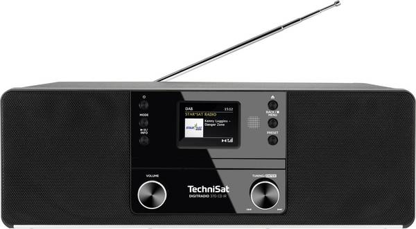 TechniSat DIGITRADIO 370 CD IR 0000/3949 stolní rádio, DAB+, DAB, FM, internetové, Wi-Fi, Bluetooth, CD, USB, internet, vč. dálkového ovládání, černá