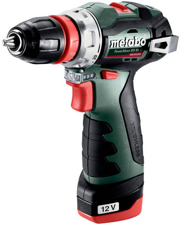 Metabo PowerMaxx BS BL Q aku vrtací šroubovák, 12 V, 2 Ah Li-Ion vč. 2x aku, 601749500