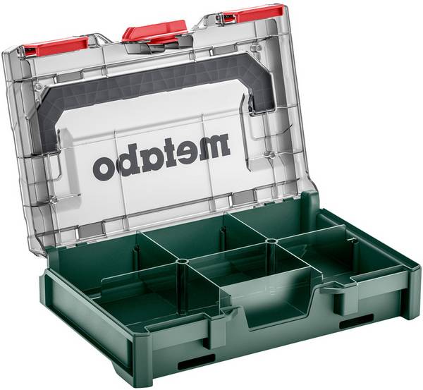 Metabo metaBOX 63 XS, 626896000 kufřík na nářadí, ABS, zelená, transparentní, (d x š x v) 252 x 167 x 63 mm