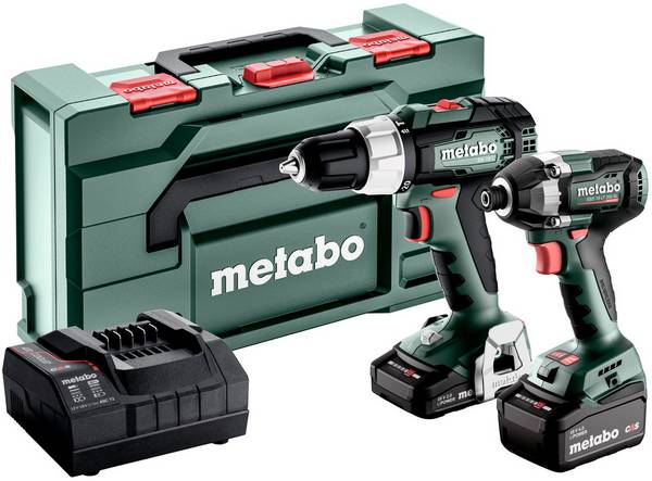 Metabo BSL+SSD200LTBL aku vrtací šroubovák, aku rázový utahovák, 18 V, 4 Ah Li-Ion akumulátor, vč. nabíječky, 685194000