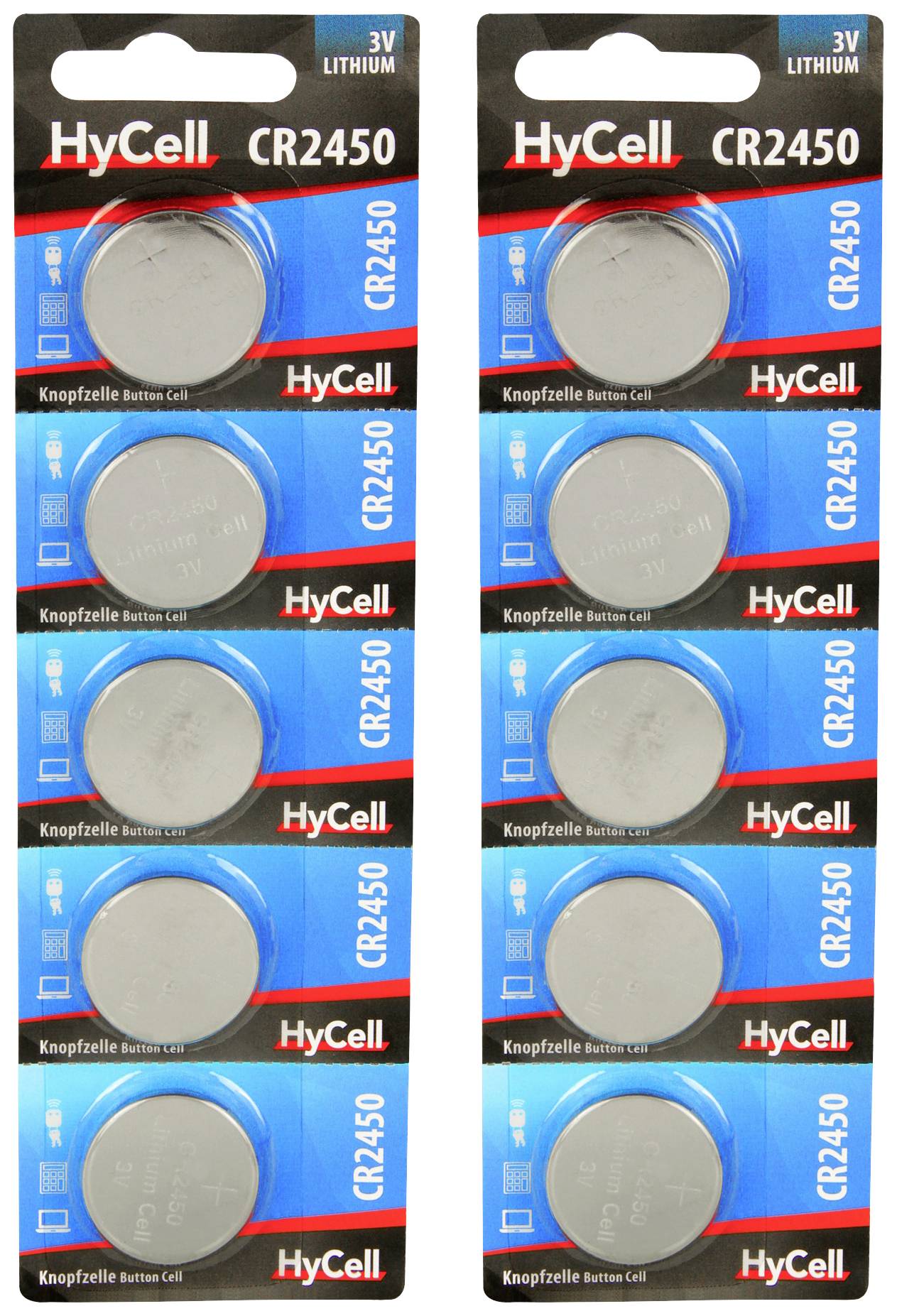 Ansmann sada knoflíkových baterií CR 2450 10 ks 540 mAh lithiová CR2450 10er Pack