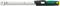 Momentový klíč s kovovým tělem a černou rukojetí s digitálním displejem, který zobrazuje nastavení měřicích jednotek.