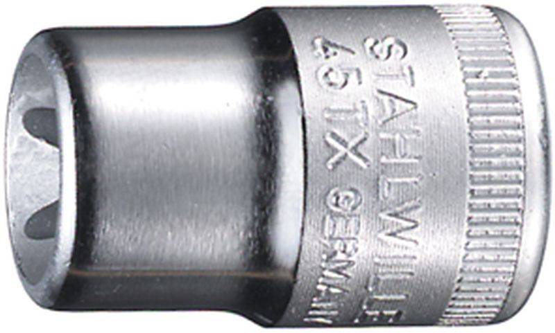 Stříbrný kolík s vyražením 'STAHLWILLE 45 TX GERMANY'.