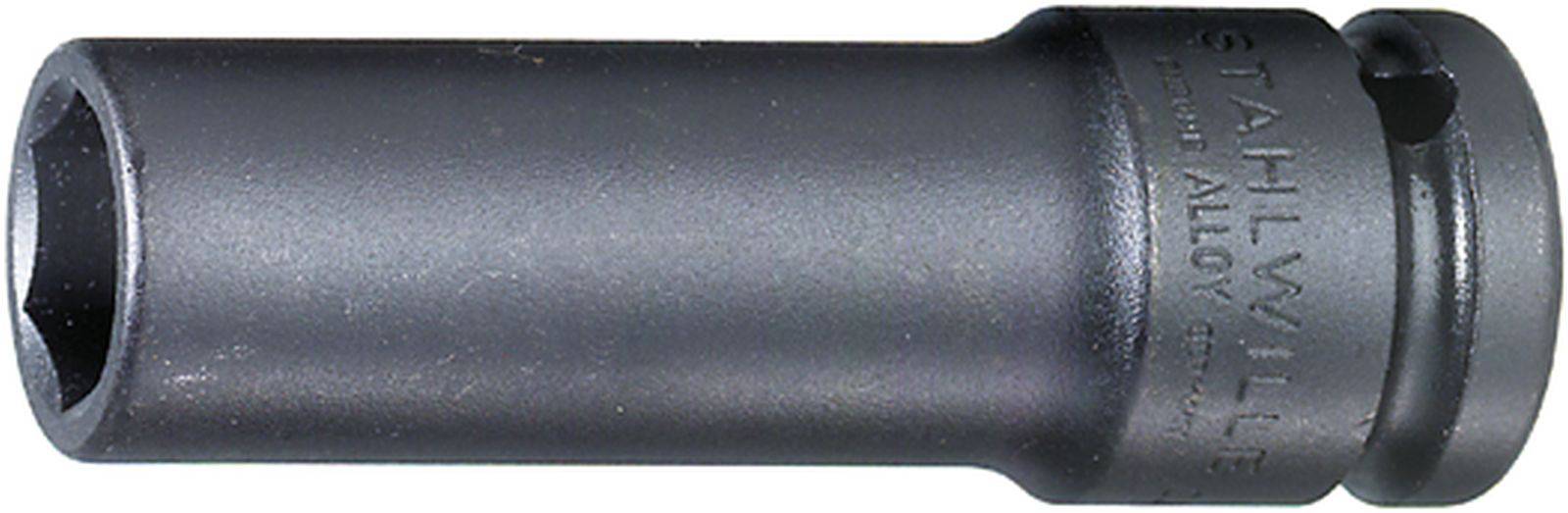 Černý kovový nástrčný klíč označený štítky 'STAHLWILLE' a 'ALLOY', určený pro šroubové spoje.