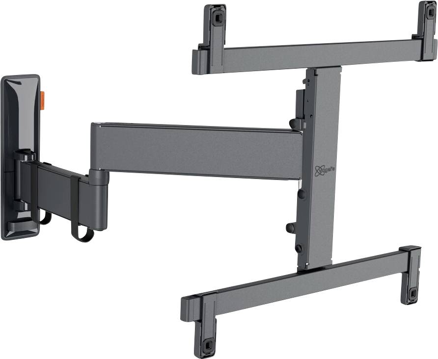 Nástěnný držák monitoru se dvěma rameny, nastavitelný a v černém provedení. Vhodný pro flexibilní umístění obrazovek.