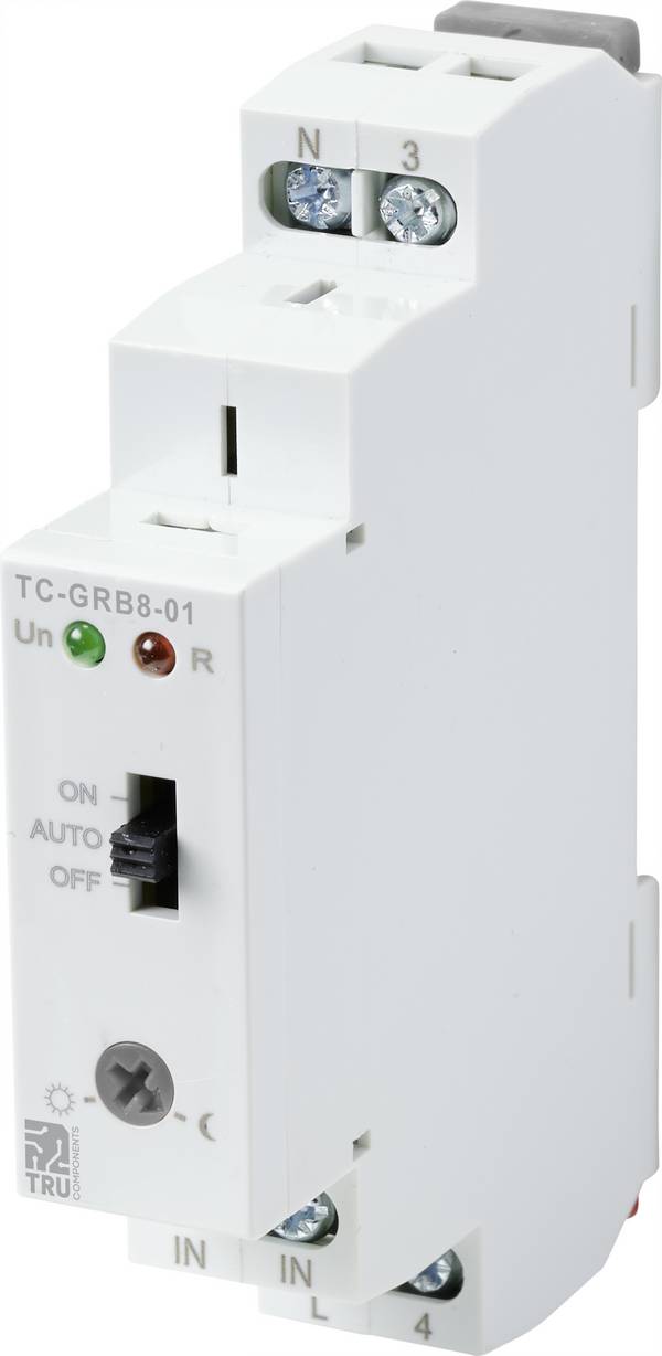 TRU COMPONENTS  TC-9962740  TC-GRB8-01+PLS-02-0.2m  světelný senzor  1 ks  240 V/AC  1 spínací kontakt  (d x š x v) 90 x 64 x 18 mm